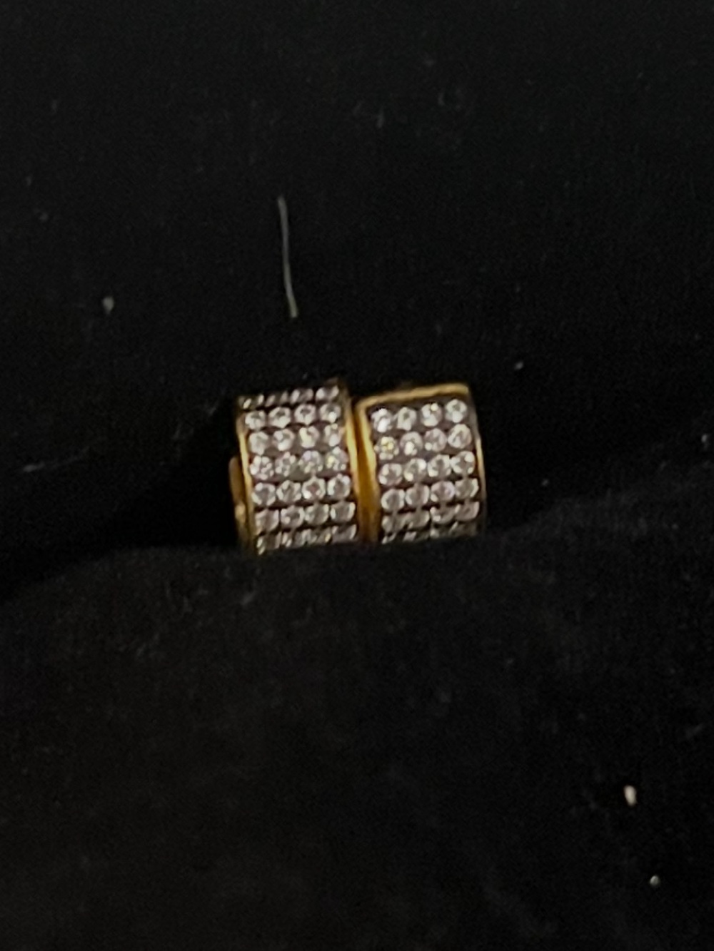Freida Rothman Gold-Tone Mini Crystal Pavé Huggie Earrings